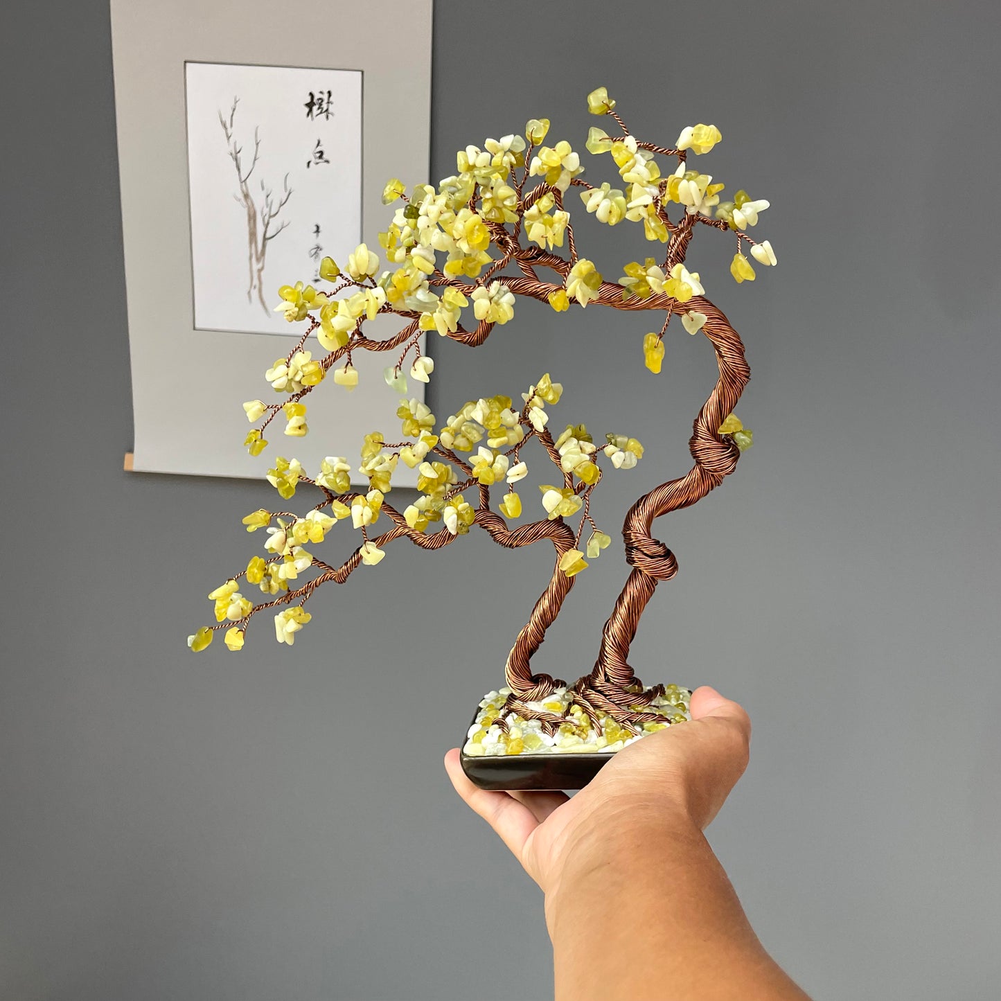 Large Lemon Jade Crystal Tree