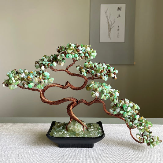 Green Opal Bonsai Crystal tree