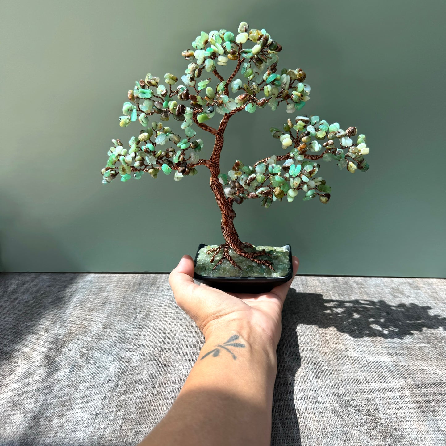 Green Opal Bonsai Crystal Tree