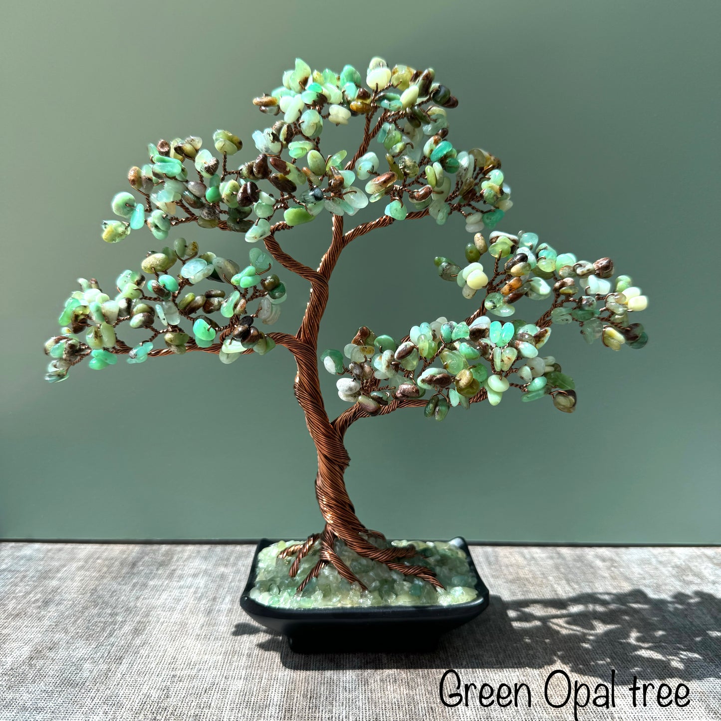 Green Opal Bonsai Crystal Tree