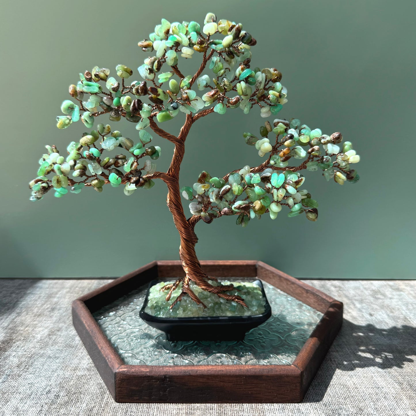 Green Opal Bonsai Crystal Tree