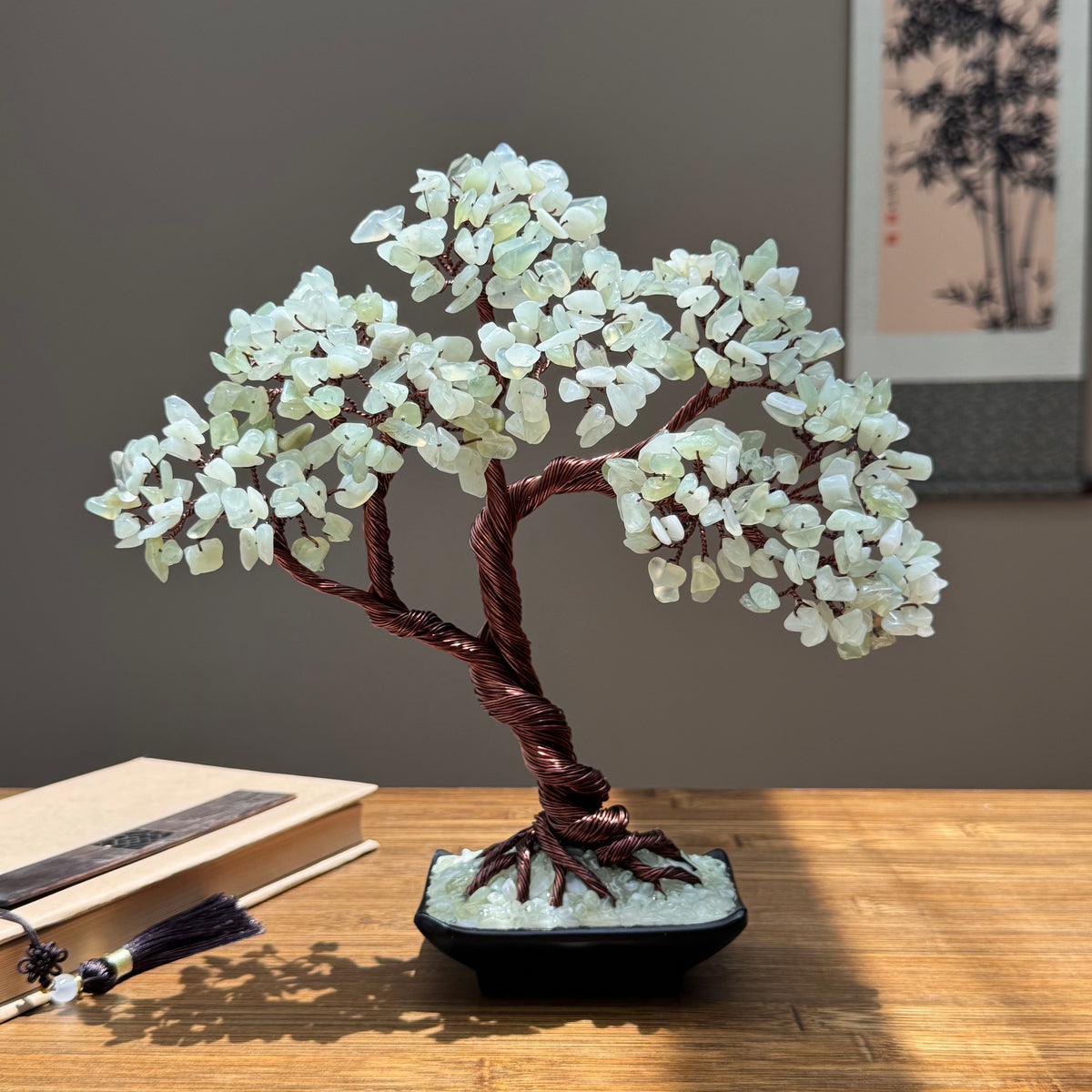 Jade Bonsai Crystal Tree