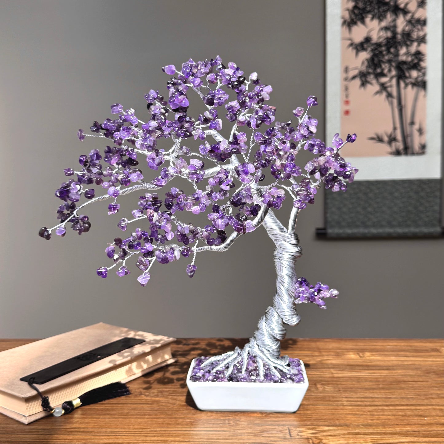 Large Amethyst Bonsai Crystal Tree