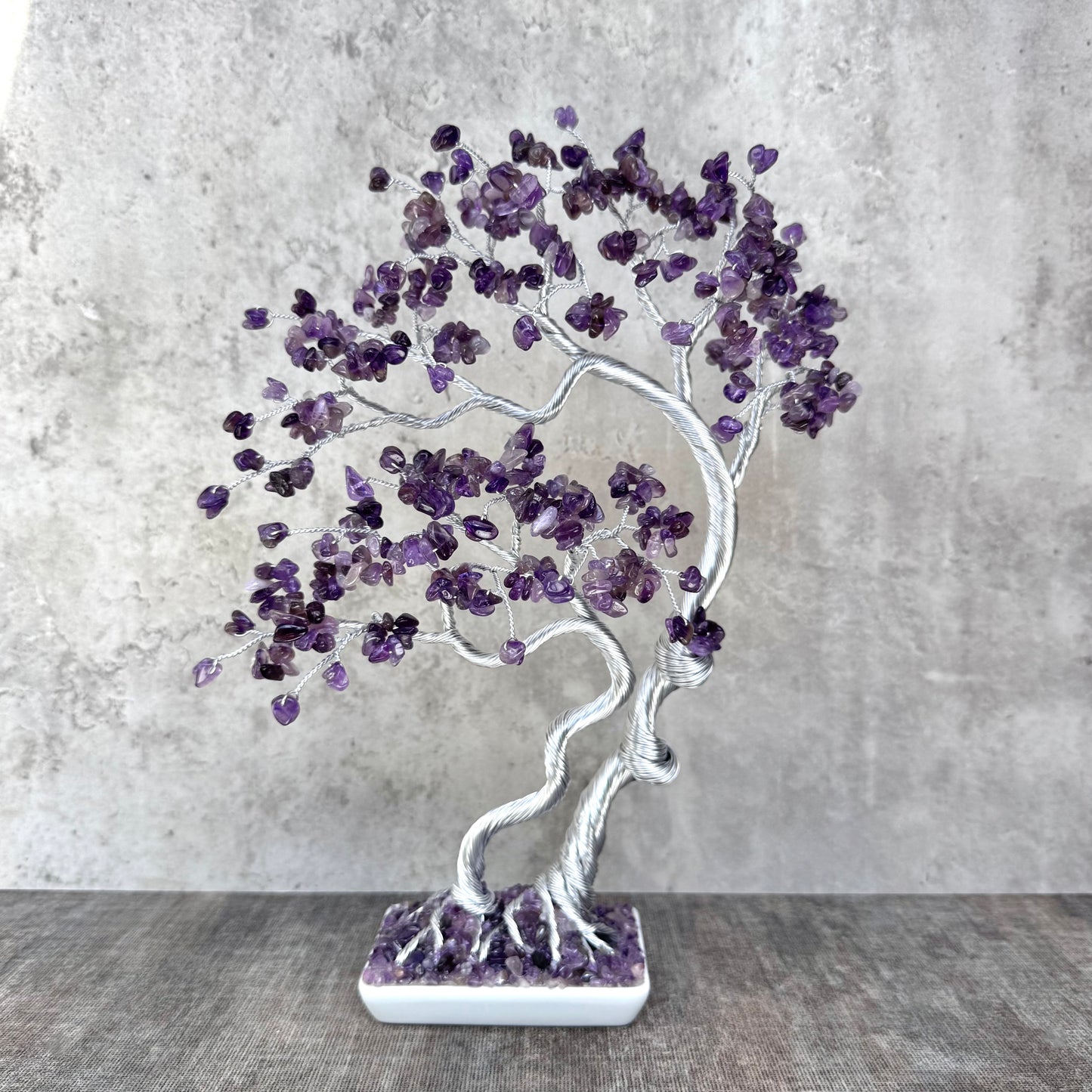 Large Amethyst Bonsai Crystal Family Tree