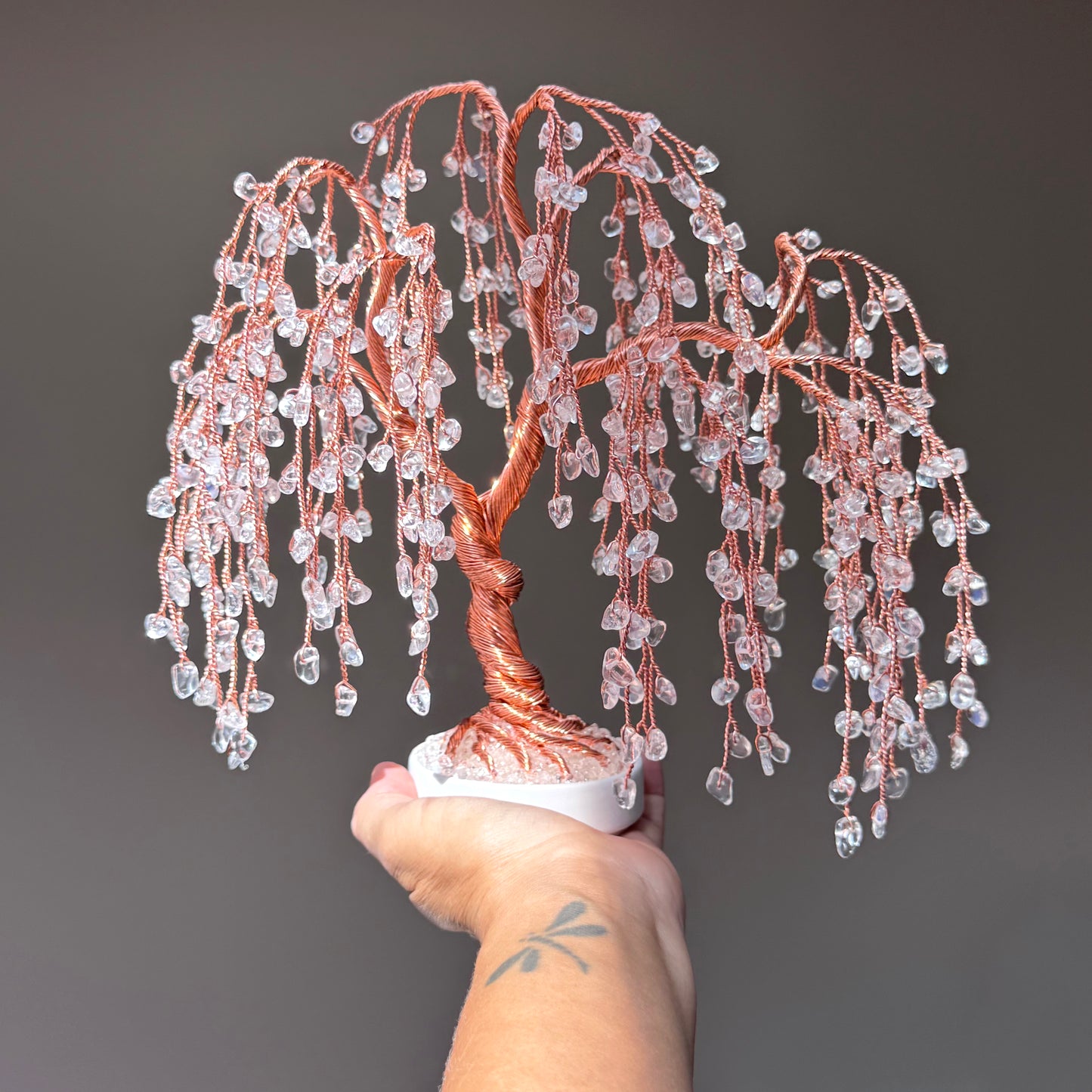 Clear Quartz Willow Crystal Tree