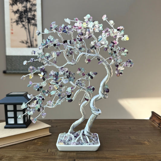 Large Fluorite Bonsai Crystal Family tree