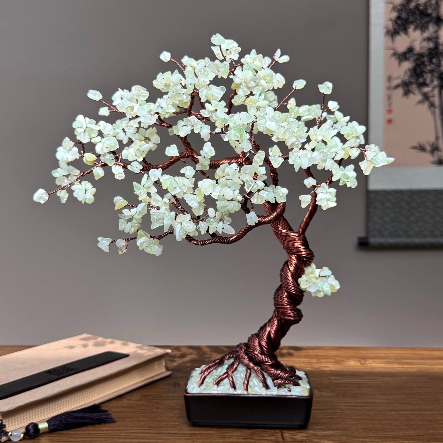Large Jade Bonsai Crystal Tree