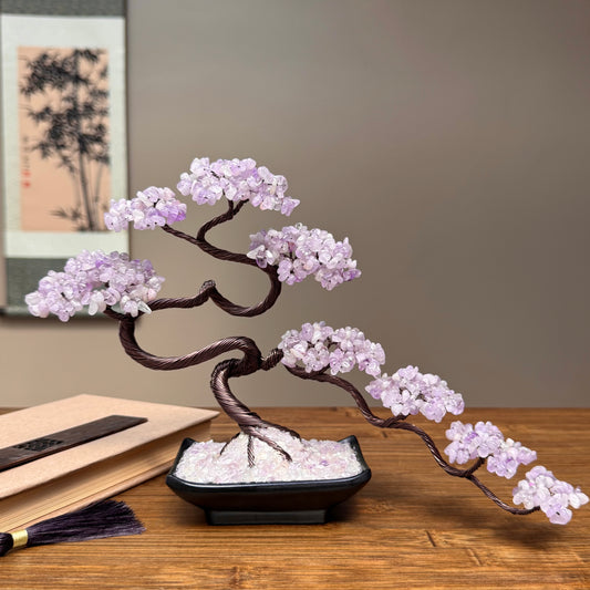 Lavender Amethyst Bonsai Crystal Tree