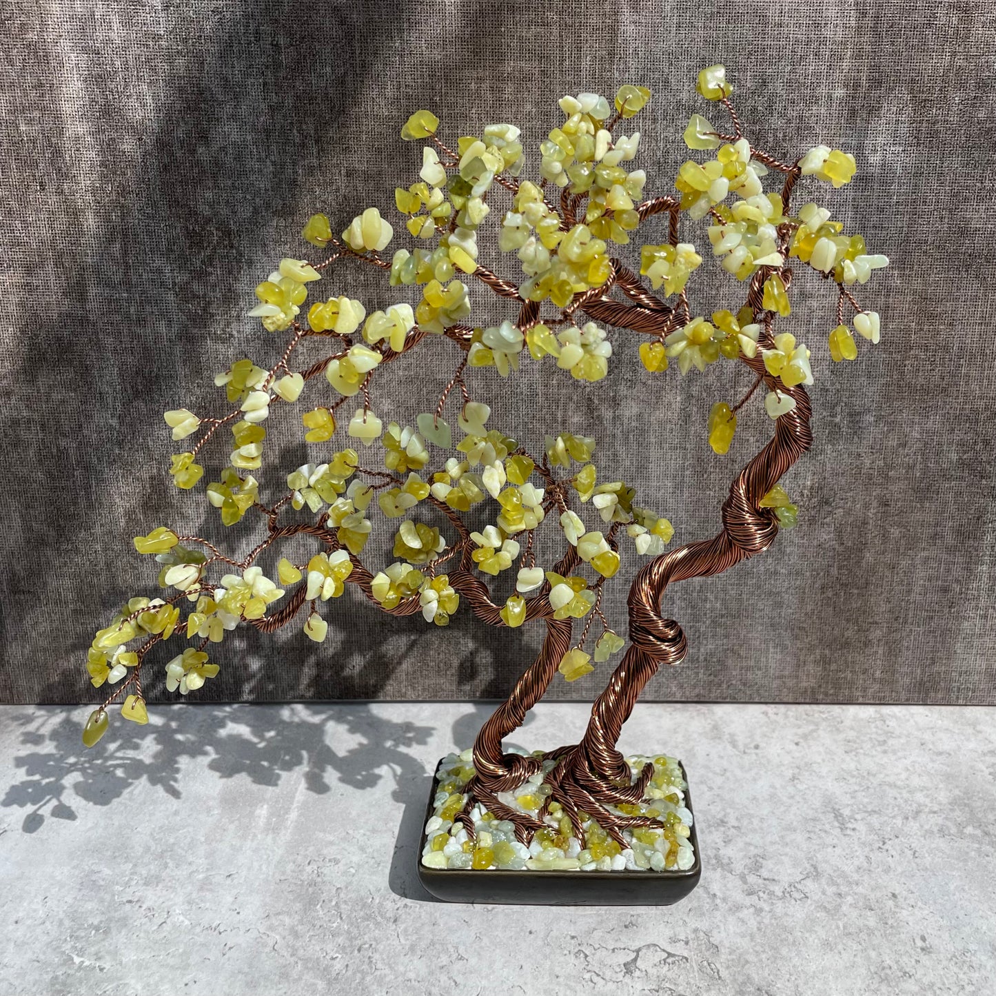 Large Lemon Jade Crystal Tree