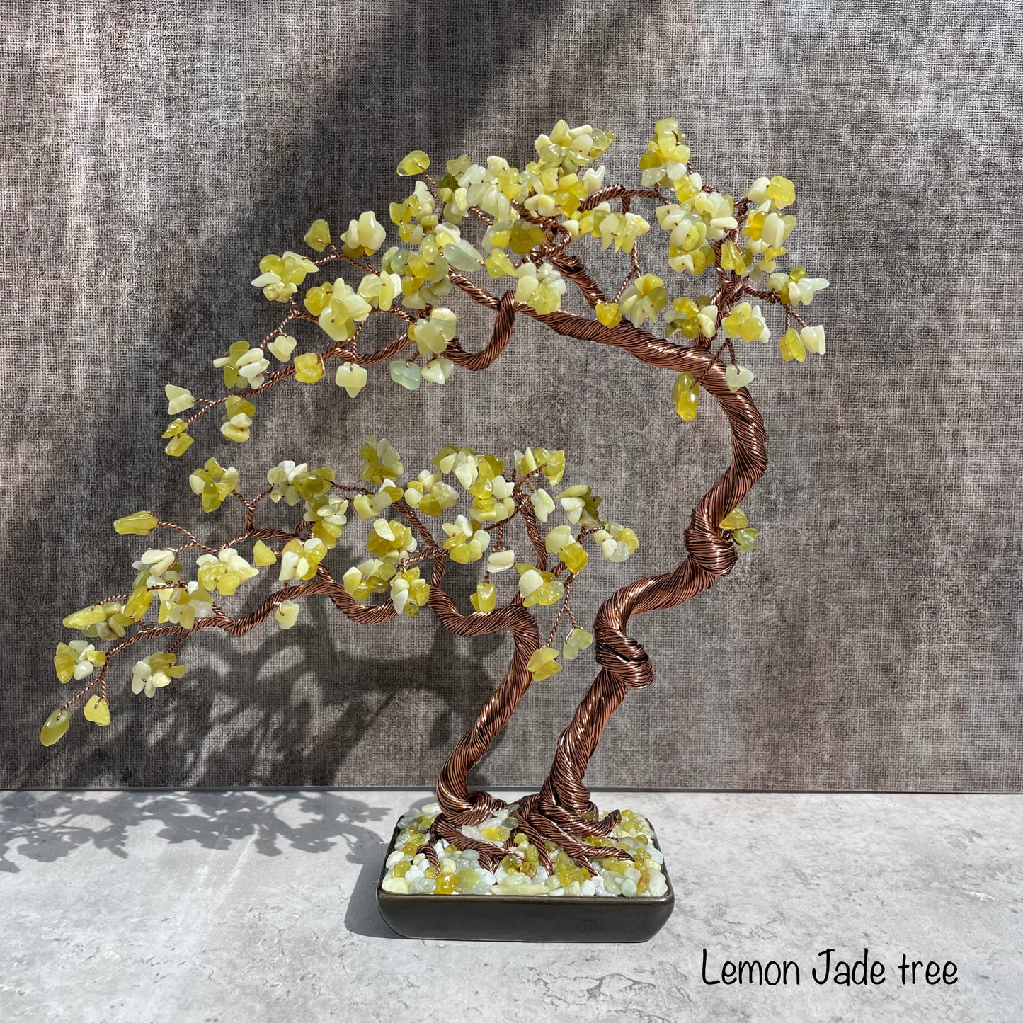 Large Lemon Jade Crystal Tree