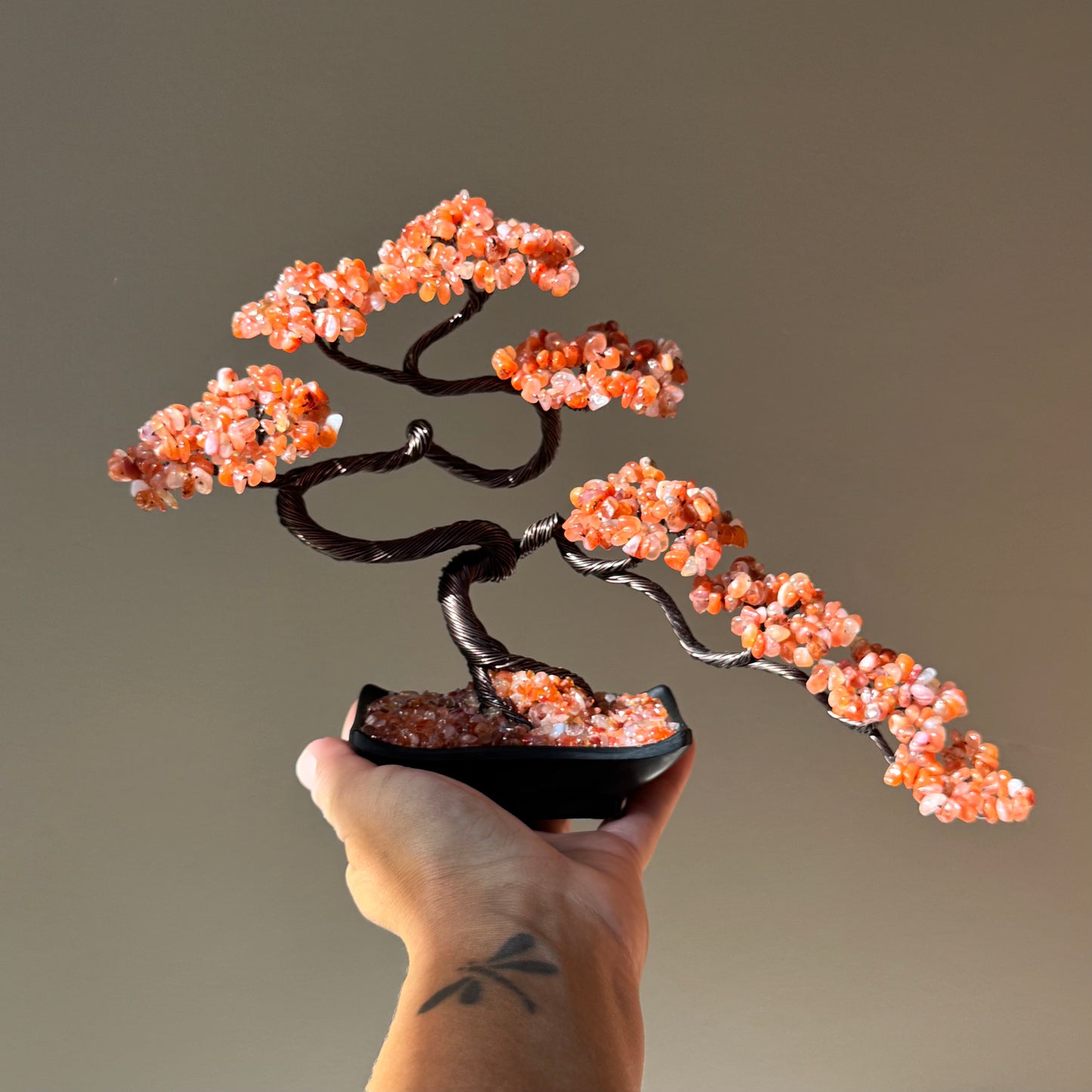 Milky Carnelian Bonsai Crystal tree