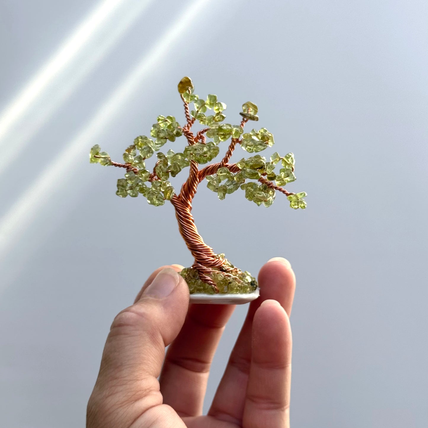 Mini Peridot Bonsai Gemstone Tree