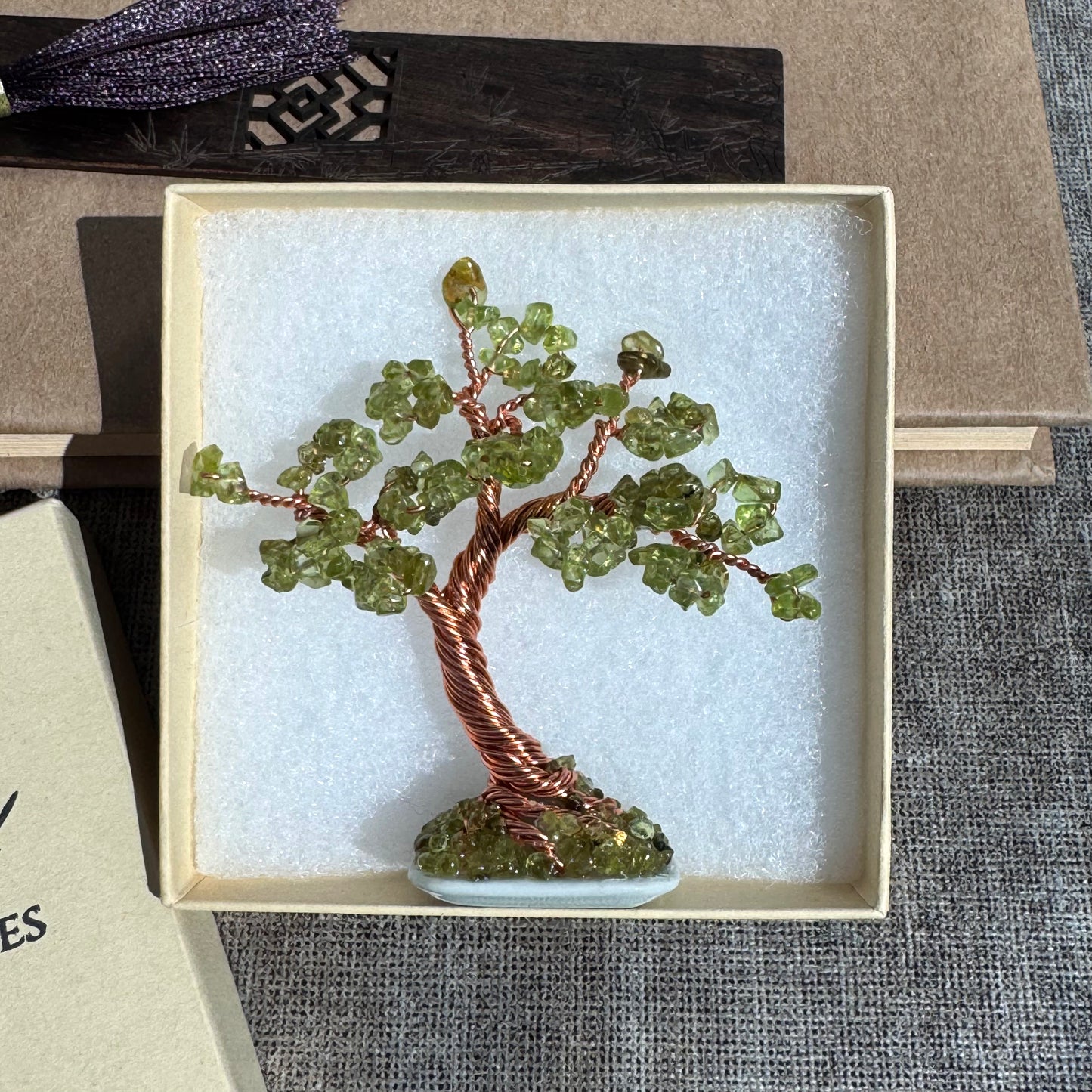 Mini Peridot Bonsai Gemstone Tree