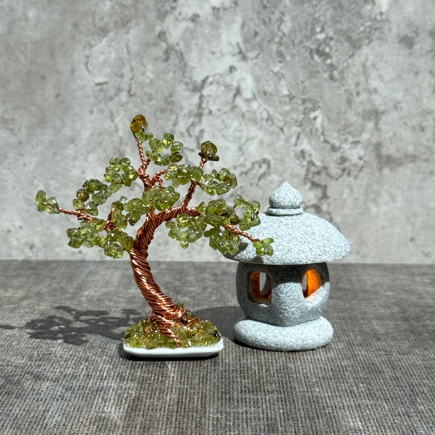 Mini Peridot Bonsai Gemstone Tree