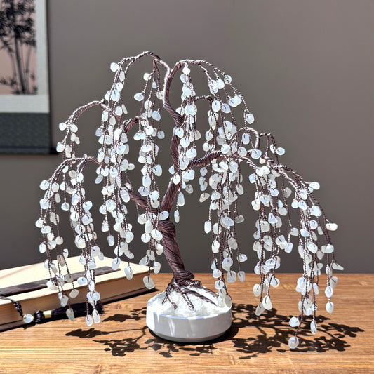 Moonstone Willow Crystal Tree