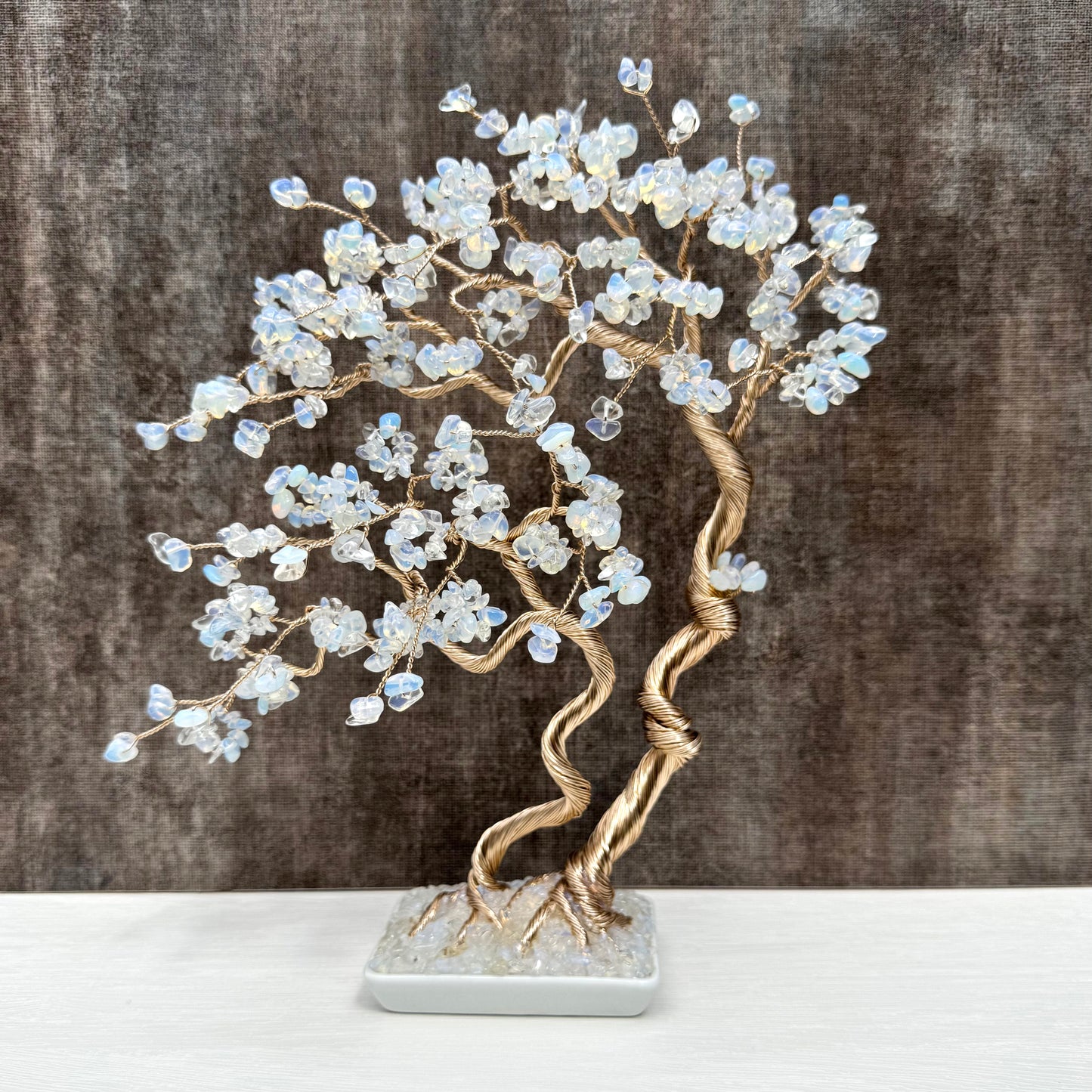 Opal Bonsai Wedding Crystal Tree