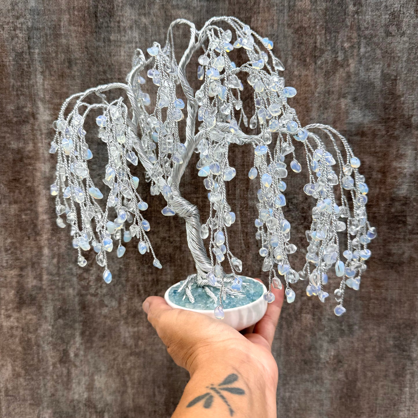 Opal Willow Crystal Tree