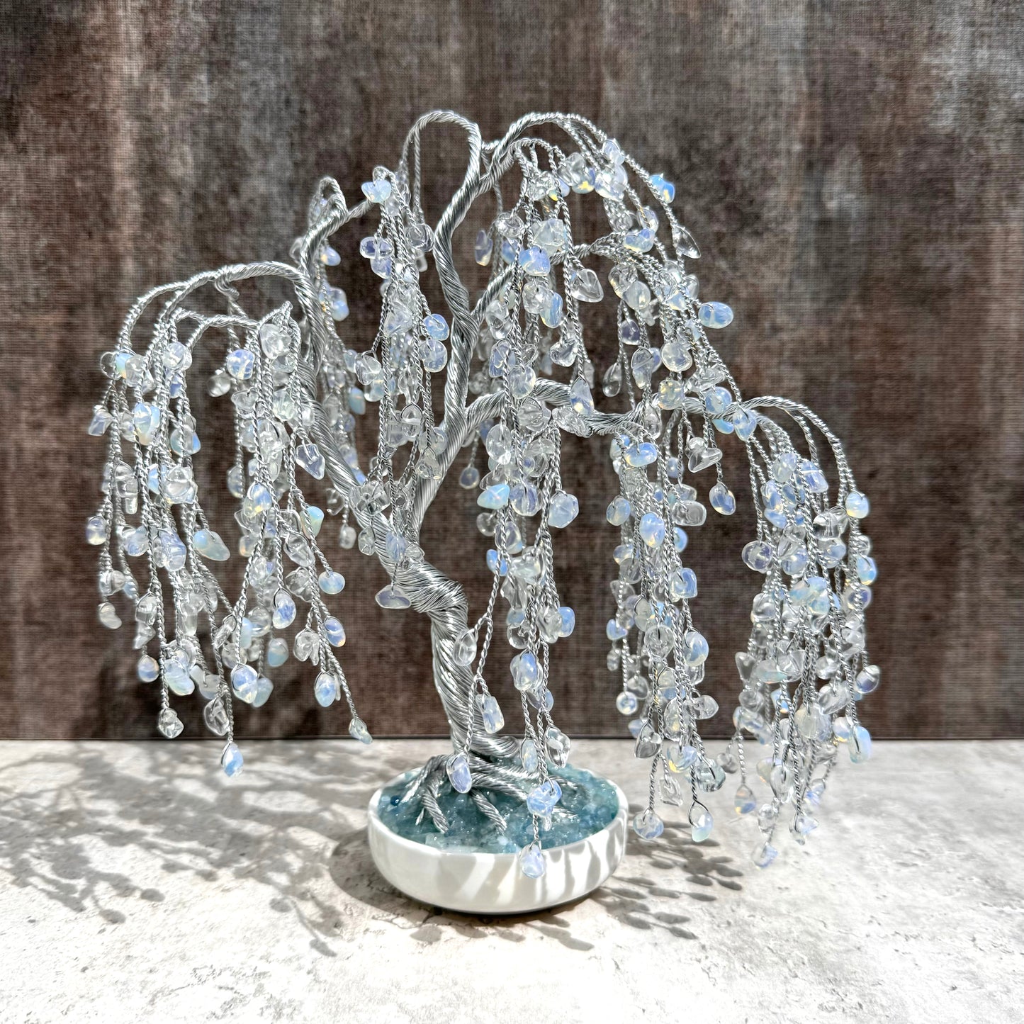 Opal Willow Crystal Tree