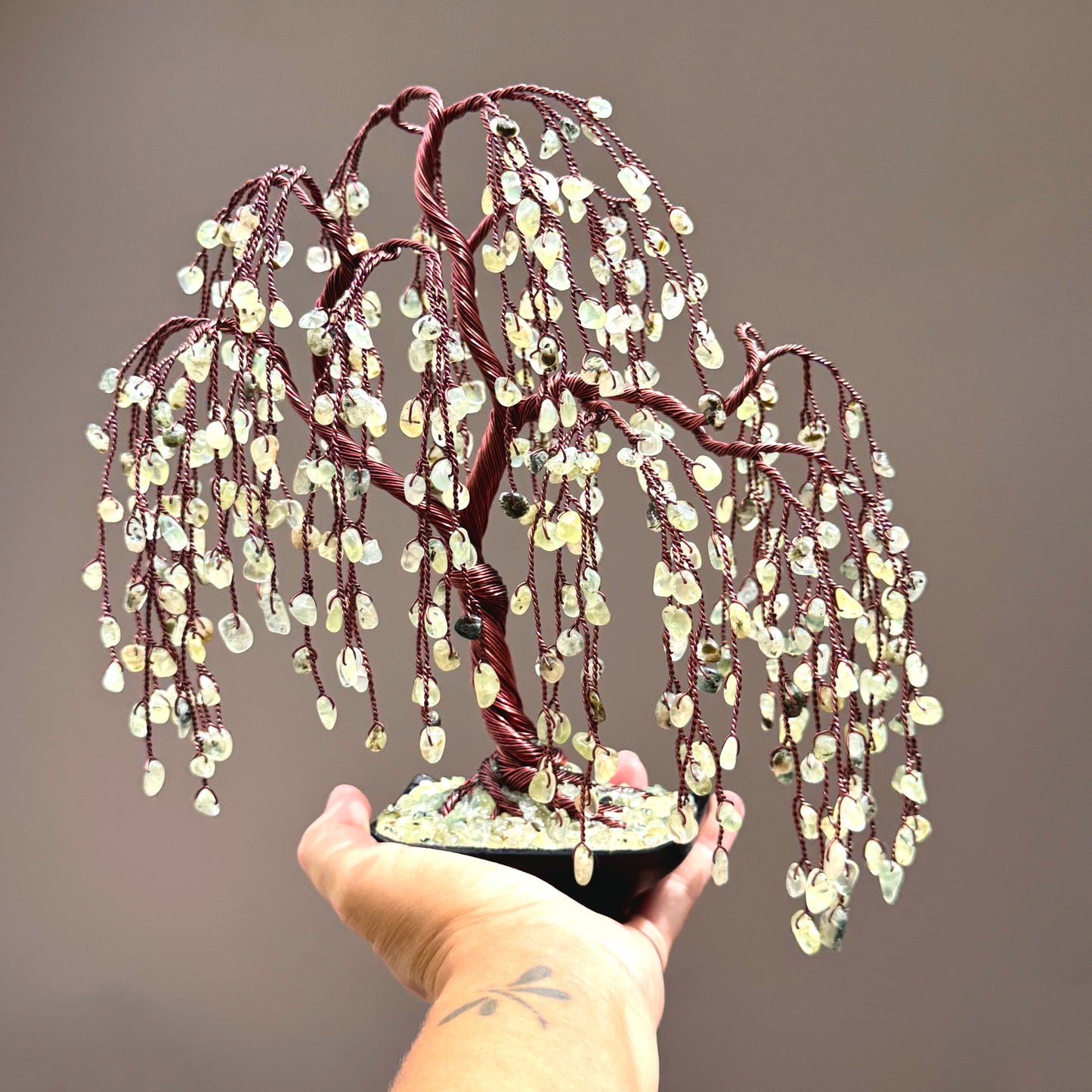 Prehnite Willow Crystal Tree
