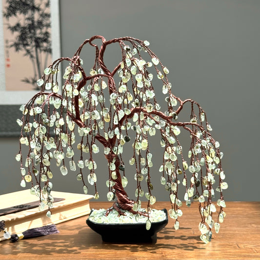 Prehnite Willow Crystal Tree