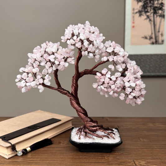 Rose Quartz Bonsai Crystal Tree