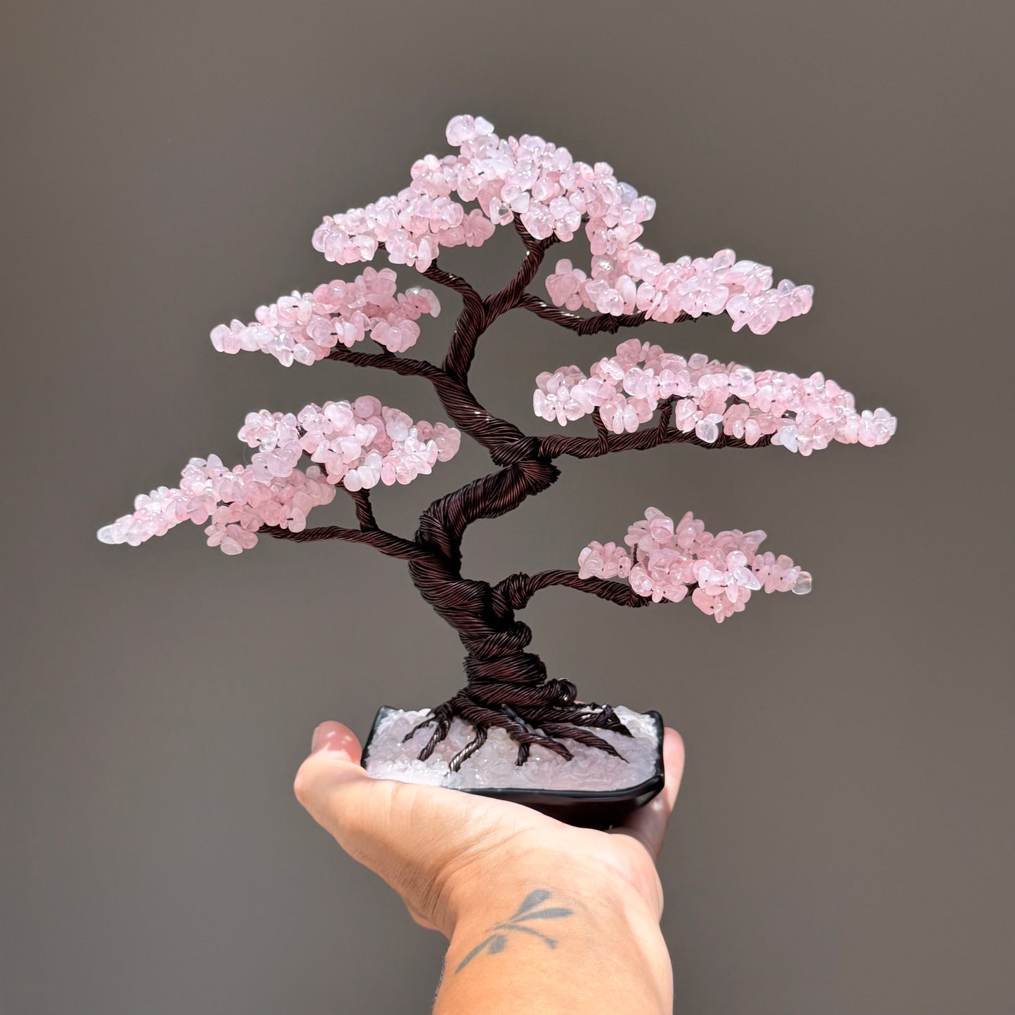 Rose Quartz Bonsai Crystal Tree