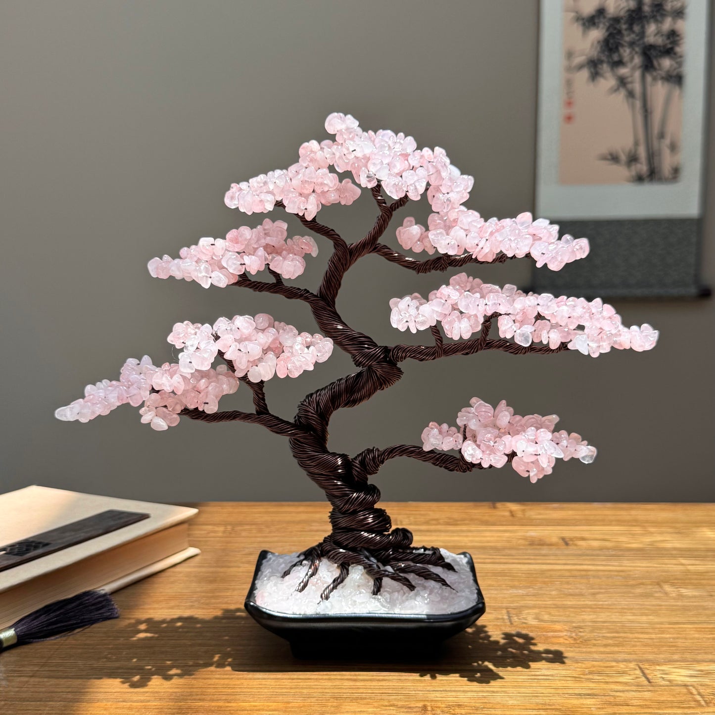 Rose Quartz Bonsai Crystal Tree