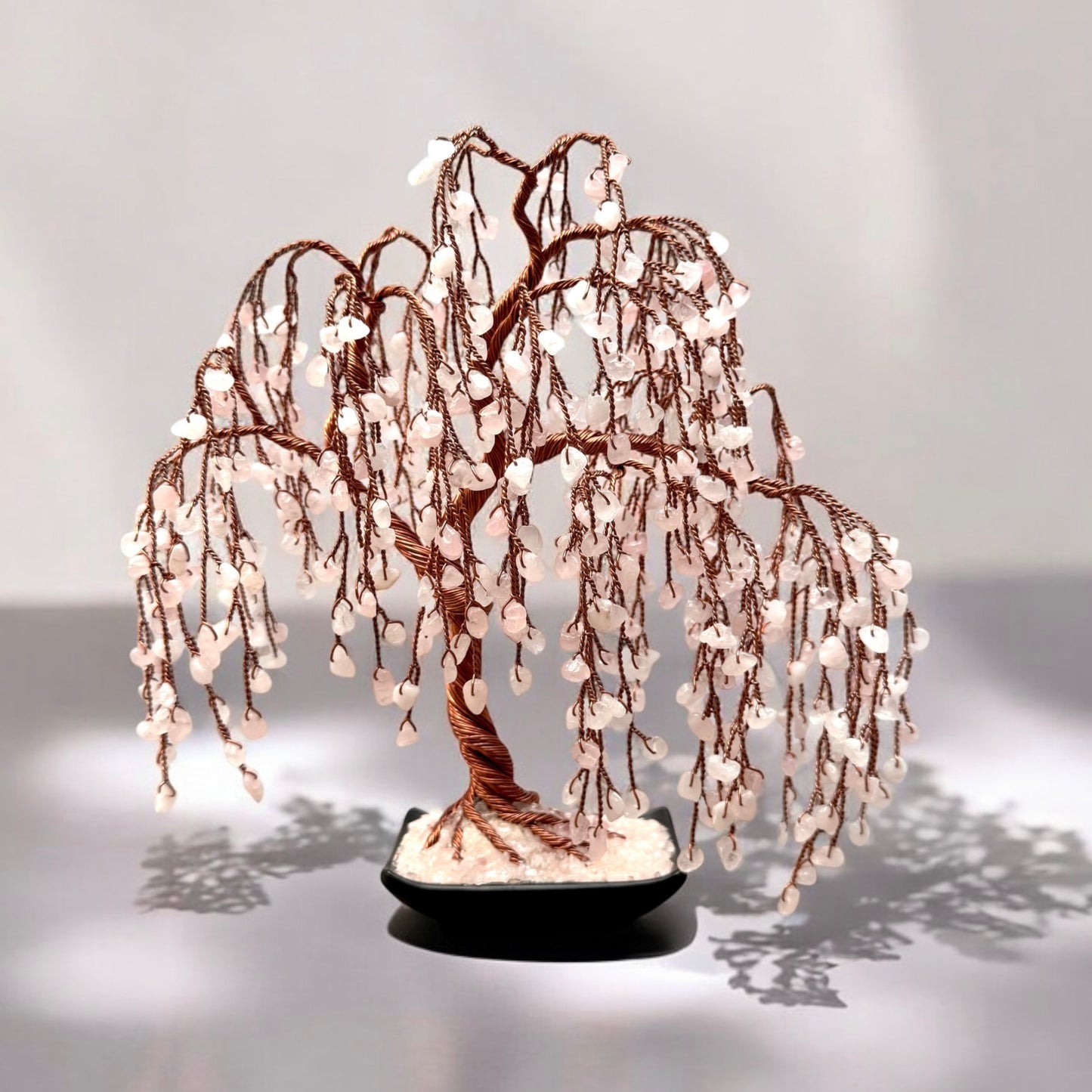 Rose Quartz Willow Crystal tree