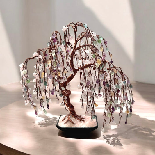 Rose Quartz-Fluorite Willow Crystal tree