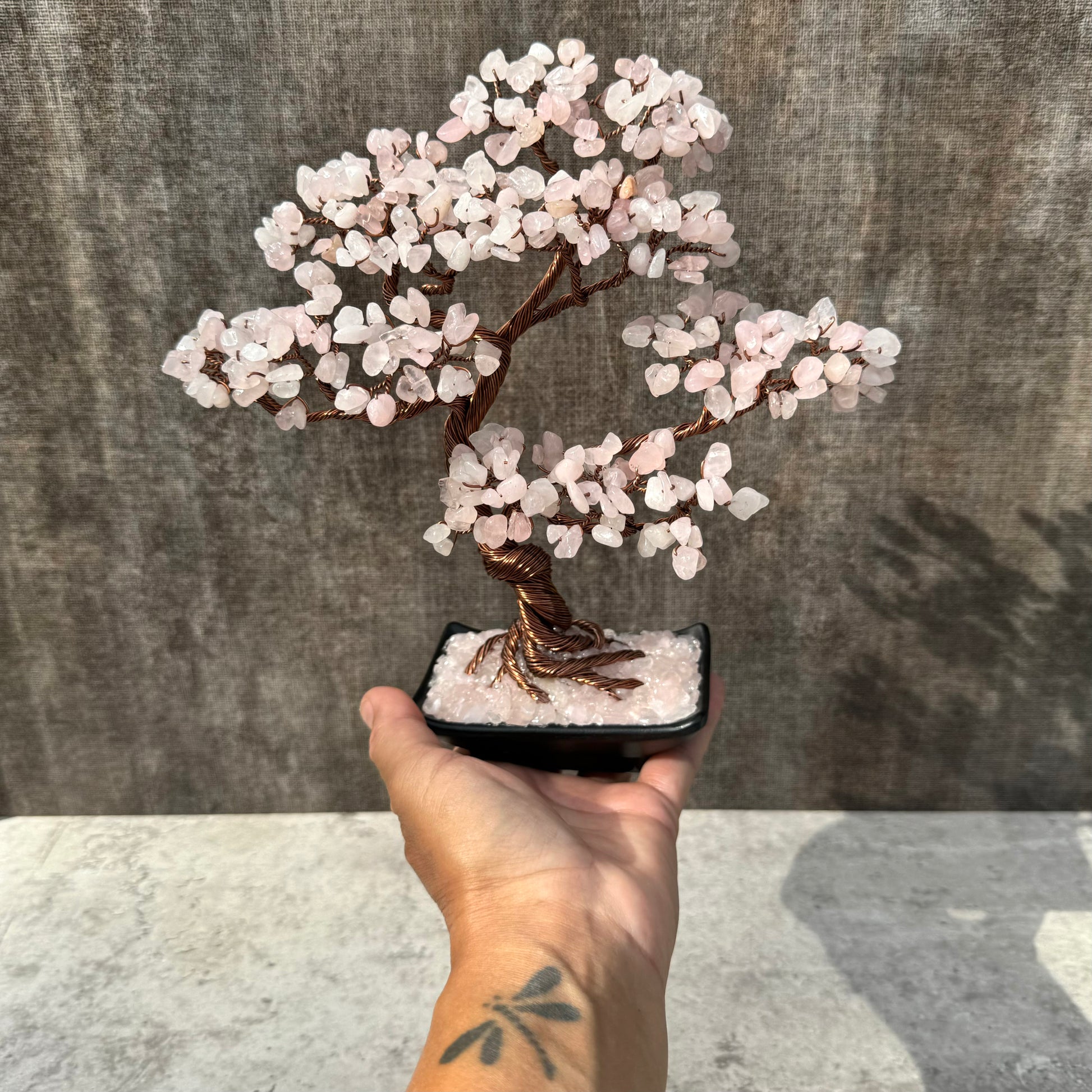 Rose Quartz Crystal Tree