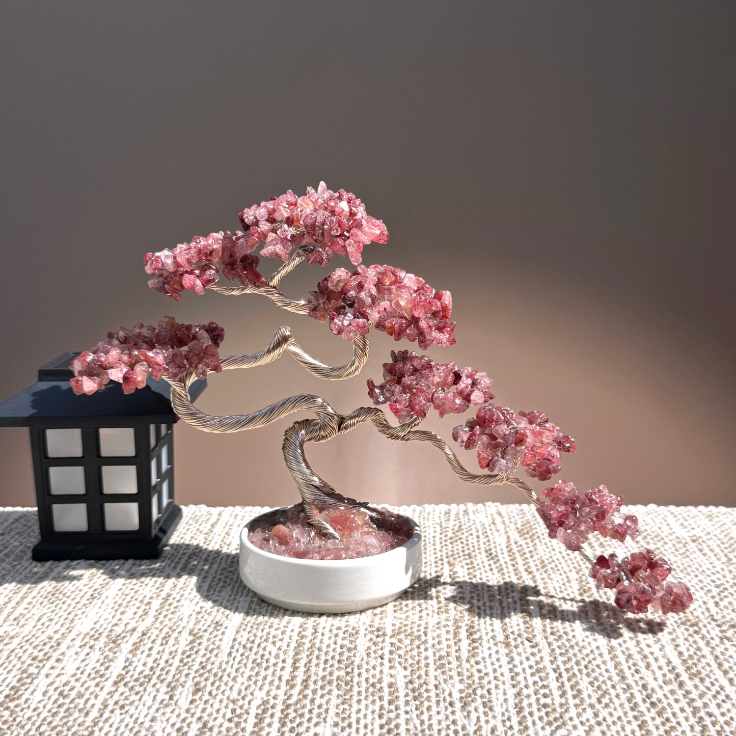 Strawberry Quartz Bonsai Crystal Tree