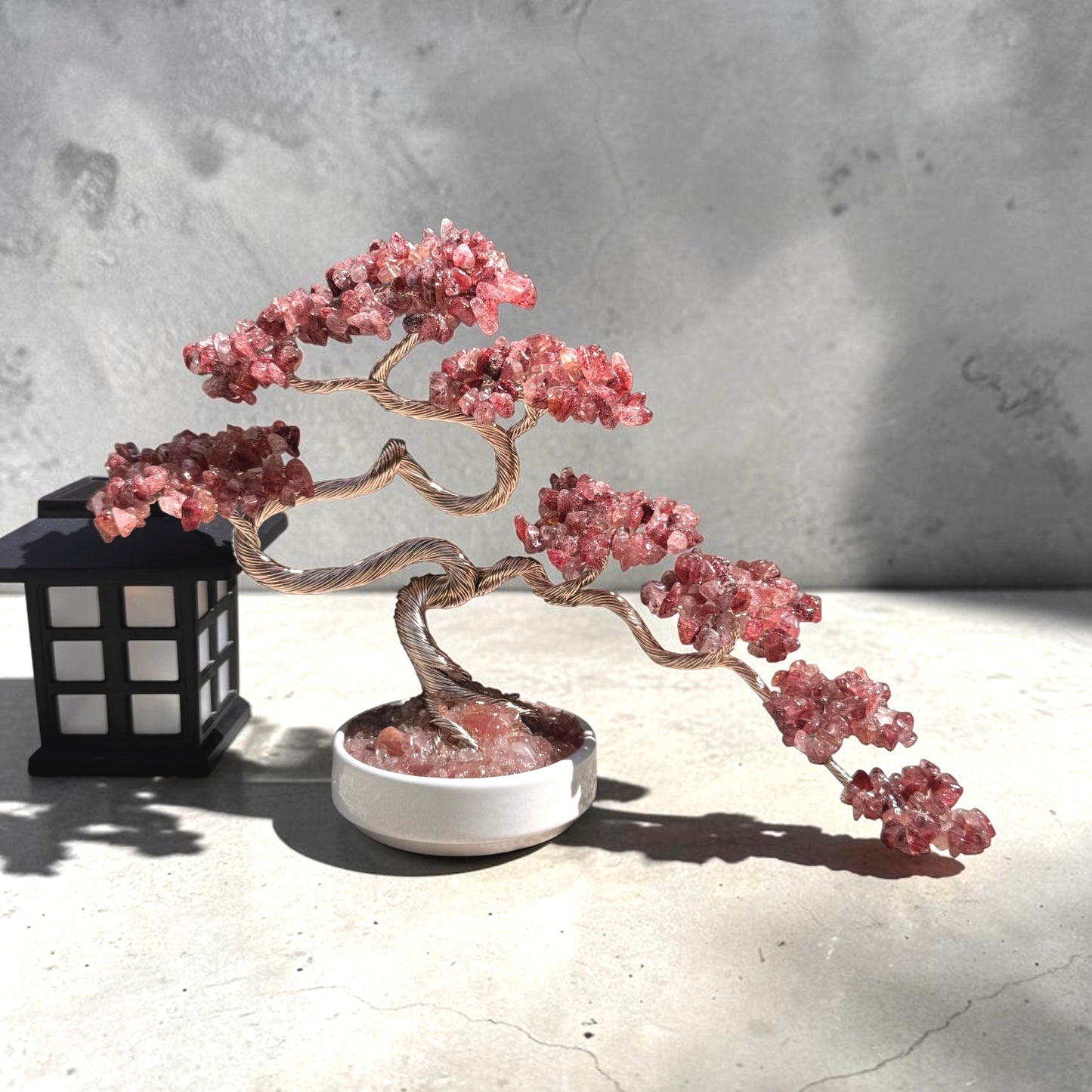Strawberry Quartz Bonsai Crystal Tree