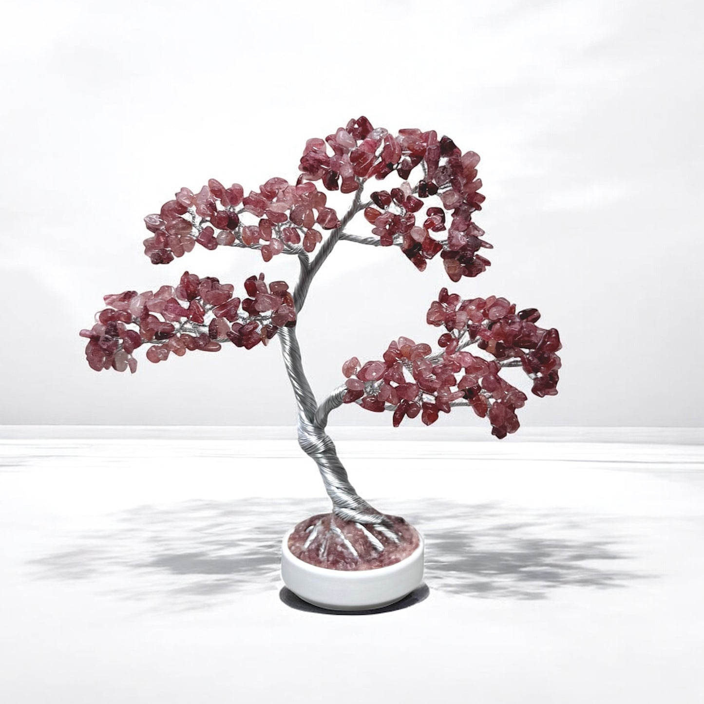 Strawberry Quartz Bonsai Crystal Tree