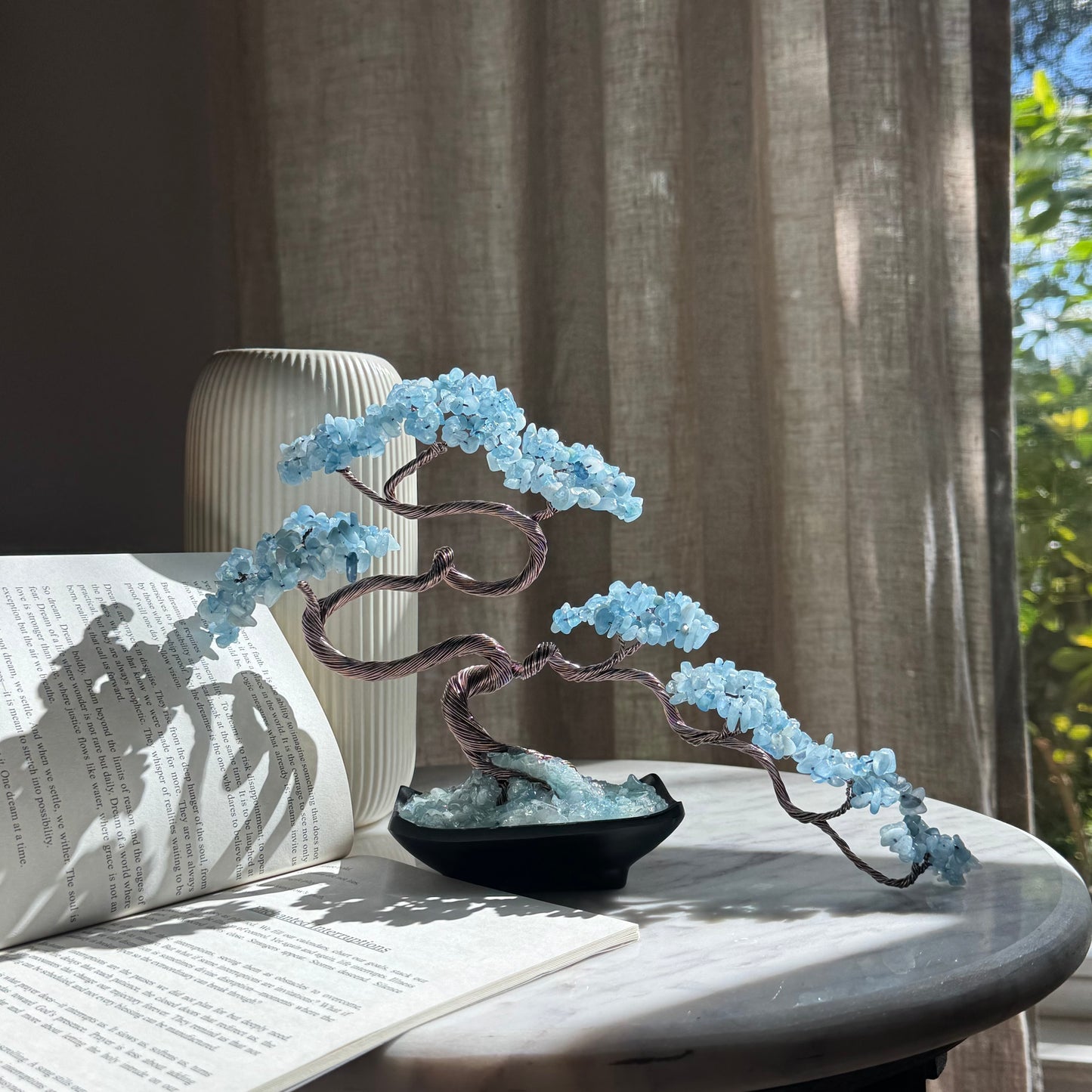 Aquamarine Bonsai Crystal Tree