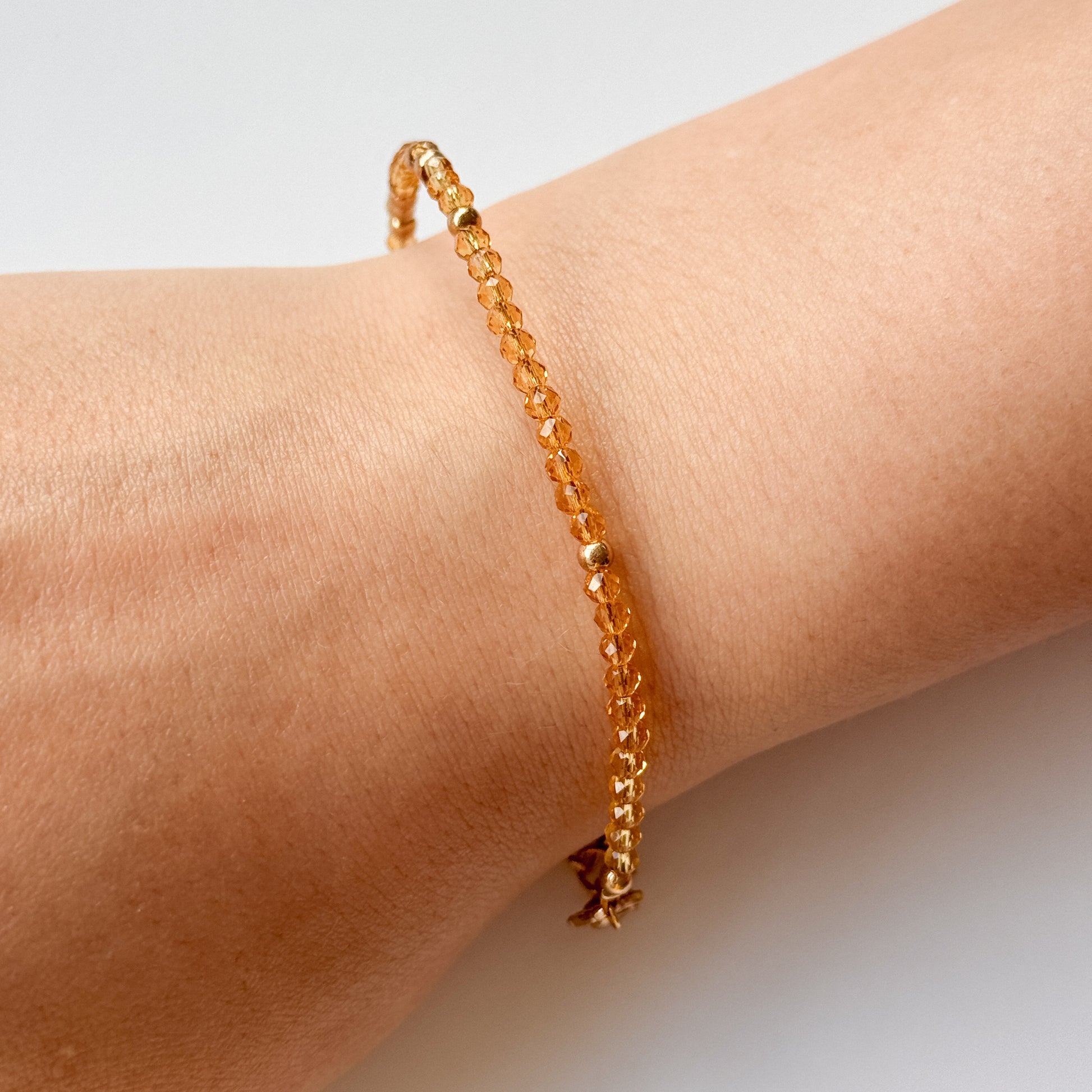 citrine beaded bracelet