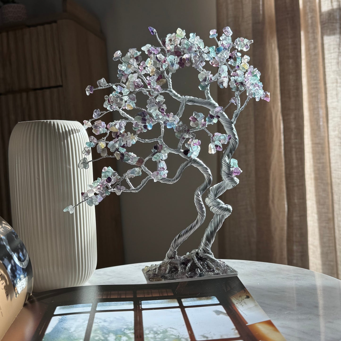 Large Fluorite Bonsai Crystal Family Tree