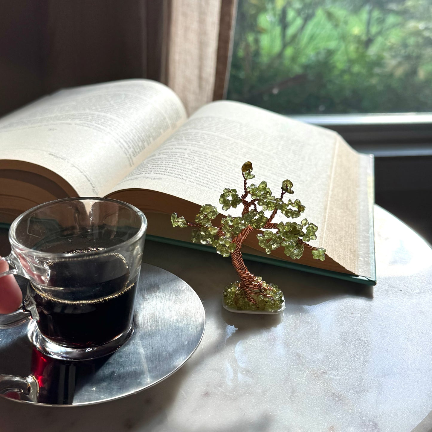 Mini Peridot Bonsai Gemstone Tree